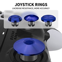 Kit de réparation de capuchons de joystick métalliques 6 en 2, axe métallique haute durabilité, compatible avec les manettes PS5, DS5, Switch Pro, Xbox