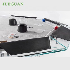 Texas Hold Em Oval Casino Poker Playing <strong>Card</strong> Disc Foot <strong>Table</strong> 8 Person Tempered Glass Poker <strong>Table</strong> - Product Image 6