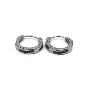 yunnique Huggie <b>Earrings</b> Titanium Steel Unisex Geometric Studs Fashion Street Style European American Look - Product Image 1