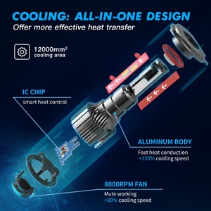 Becinsee H4 3570 6000LM phares LED pour Suzuki Baleno 1995-2001 Liana 2001-07 - Product Image 5