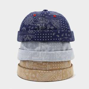 Gorra de béisbol retro artística con estampado de cachemira para mujer, gorros Docker personalizados sin visera con diseño de flor de cachemira para hombre, para exteriores y estilo urbano. - Product Image 3