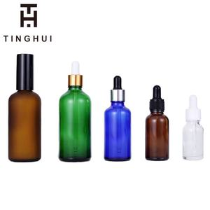 Flacon compte-gouttes en verre ambré, bleu clair, noir pour cosmétiques et soins de la peau, 5ml, 10ml, 15ml, 20ml, 30ml, 50ml, 60ml, 100ml, pour huiles essentielles - Product Image 4