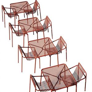 Ensemble <span class=keywords><strong>de</strong></span> salle à manger minimaliste <span class=keywords><strong>en</strong></span> <span class=keywords><strong>fer</strong></span> forgé personnalisable - Table et chaises <span class=keywords><strong>de</strong></span> salle à manger modernes pour 4 personnes pour cour, boutique, café - Product Image 1