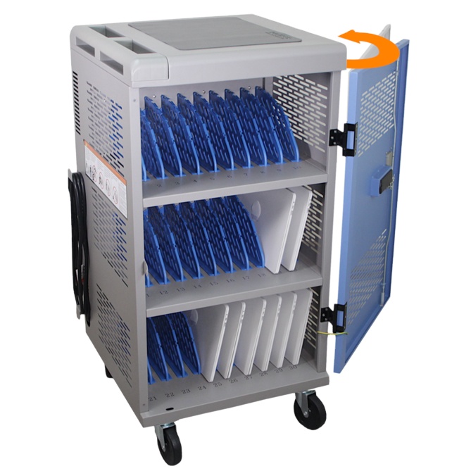 30 катушек, зарядная тележка с электронной клавиатурой для ноутбуков 14 дюймов; Зарядный шкаф для хранения планшета с колесами
