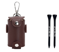Porte-balles et porte-tee de golf personnalisé en cuir PU, rangement portable pour 2 balles et 2 tees, accessoires de golf