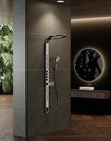 Nouvelle Version 2026 – Panneau de Douche Mural Intelligent en Laiton avec Affichage Numérique, Jets Pluie et Hydromassants pour Salle de Bain