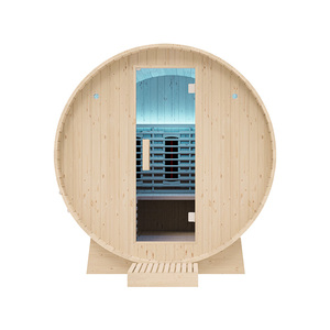 2023 nóng bán tuyết tùng đỏ ngoài trời hồng ngoại Thùng phòng tắm hơi viên nang soild gỗ Gỗ Ngoài Trời Thùng phòng tắm hơi khô hồng ngoại mái vòm - Product Image 4