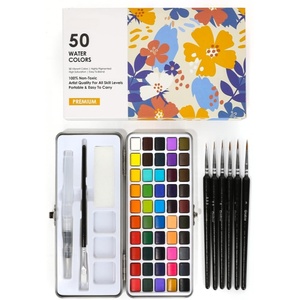 Nouvel arrivage : Ensemble de peinture aquarelle solide nacrée faite à la main – Fournitures d'art en gros pour le dessin et les couleurs artistiques - Product Image 1