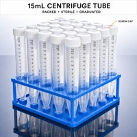 Consommable de laboratoire : Tube de centrifugation médical SBS 15ml-50ml avec graduation et couvercle à vis