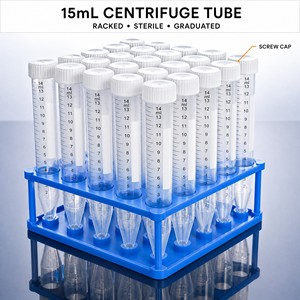 Consommable de laboratoire : Tube de centrifugation médical <span class=keywords><strong>SBS</strong></span> 15ml-50ml avec graduation et couvercle à vis - Product Image 1