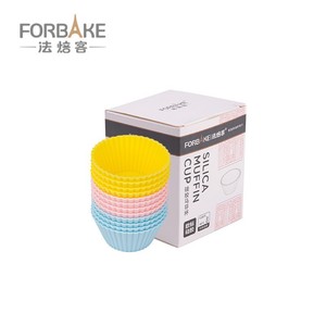 Fabake <b>Silicone</b> Muffin Cups 12 Pcs Oven Safe <b>Baking</b> Mold For Cake And Baby Food - Product Image 4