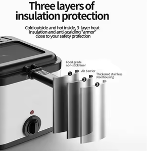 Friteuse électrique domestique 2.5 <span class=keywords><strong>litres</strong></span> à un seul réservoir Friteuse à panier <span class=keywords><strong>prix</strong></span> d'usine - Product Image 3