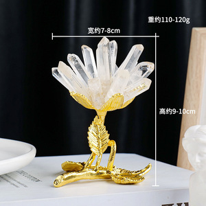 Ornements d'<span class=keywords><strong>arbre</strong></span> en cristal blanc naturel, fleurs en cristal, pierre originale, cristal unique, artisanat d'<span class=keywords><strong>arbre</strong></span> en cristal DIY - Product Image 3