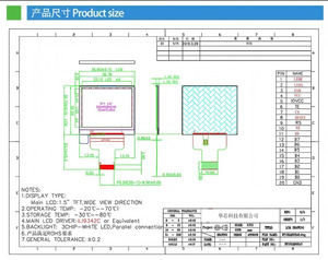 จอแสดงผล IPS TFT ขนาด 1.5 นิ้ว ความละเอียด 320*240 พร้อมไอซีไดรเวอร์อินเทอร์เฟซ MCU 8 บิต รุ่น ILI9342C ความสว่าง 400nit 3LEDS มุมมองกว้าง - Product Image 6