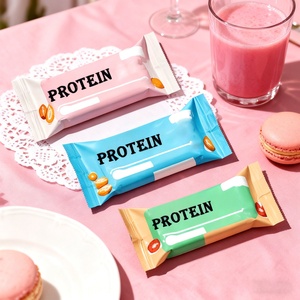 Custom Printed Plastic Aluminum Foil Mylar Edible Chocolate Granola Energy Protein Bar Wrapper Pouch Food Pillow <b>Packaging</b> <b>Bag</b> - Product Image 3
