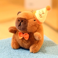 Capybara Pluche Knuffel Speelgoed Schattig Klein Hangertje Sleutelhanger Tas Charm Grensoverschrijdend Figuurtje voor 14 jaar en ouder Unisex Cadeau Groothandel