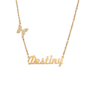 2025 su misura in acciaio inox coppia nome ciondolo collana con placcatura in oro con nome gioielli regalo <span class=keywords><strong>per</strong></span> gli amici - Product Image 5