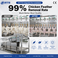Ligne de machine d'abattage de volailles mobile 500 BPH CE sans installation pour abattoir de poulets en conteneur