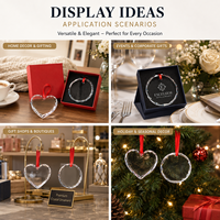 Adorno de Cristal de Borosilicato Ecológico Personalizado con Foto, Decoración Colgante Conmemorativa de Navidad, Venta al Por Mayor