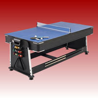 Table de divertissement d'extérieur 4 en 1 : billard, hockey, ping-pong
