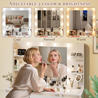 Coiffeuse de maquillage de style européen de luxe avec détails sculptés et 7 tiroirs pour hôtel OEM Bulk