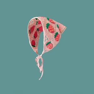 Écharpe triangulaire tricotée élégante et douce pour femme, motif marguerite polyvalent, accessoire de mode pour cheveux - Product Image 6