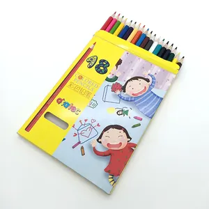 Dratec color pencil set 18 colors colored pencils lapices de colores for kids school with customized logo