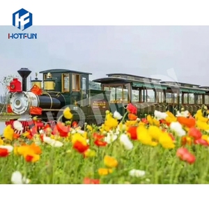 Tren turístico de gasolina eléctrico directo de fábrica con pista para la venta al aire libre nuevo patio de recreo público patio comercial centro comercial - Product Image 5