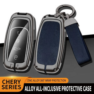 เคสกุญแจรถอัจฉริยะหนังผสมโลหะสังกะสี ขายดีจากโรงงาน สำหรับ Chery Tiggo 7 Tiggo 8 Pro 8 Plus Arrizo 5 พร้อมพวงกุญแจรีโมท - Product Image 4