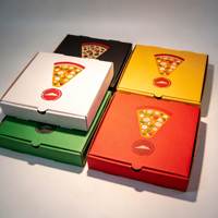 Boîtes à pizza en carton ondulé de qualité alimentaire, toutes tailles, écologiques, prix d'usine en gros, conception personnalisée, imprimées, jetables, pour livraison