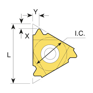 Insert fileté métrique fin à droite Fervi pour filetage interne avec I.C. Conception de précision adaptée aux applications métalliques - Product Image 1