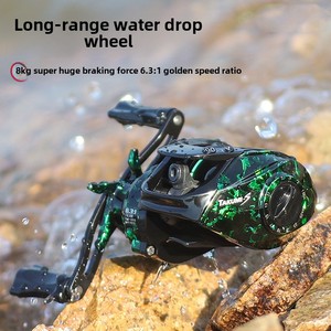 รอกตกปลาแบบไมโคร-โอเบคทีฟ สำหรับการตีไกล สีดำ รุ่นพิเศษ พร้อมใบมีดแบบหยดน้ำ แข็งแรง ทนทานต่อแรงกระแทก - Product Image 5