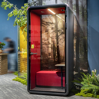 Cabine de bureau acoustique privée portable, insonorisée et anti-bruit, mini-borne de téléphonie mobile pour immeuble de bureaux
