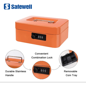 Safewell Portable Cash Safe <strong>Box</strong> YFC20-C Small Security Storage Safty <strong>Money</strong> <strong>Box</strong> Cash Safe <strong>Box</strong> With <strong>Money</strong> Tray - Product Image 2