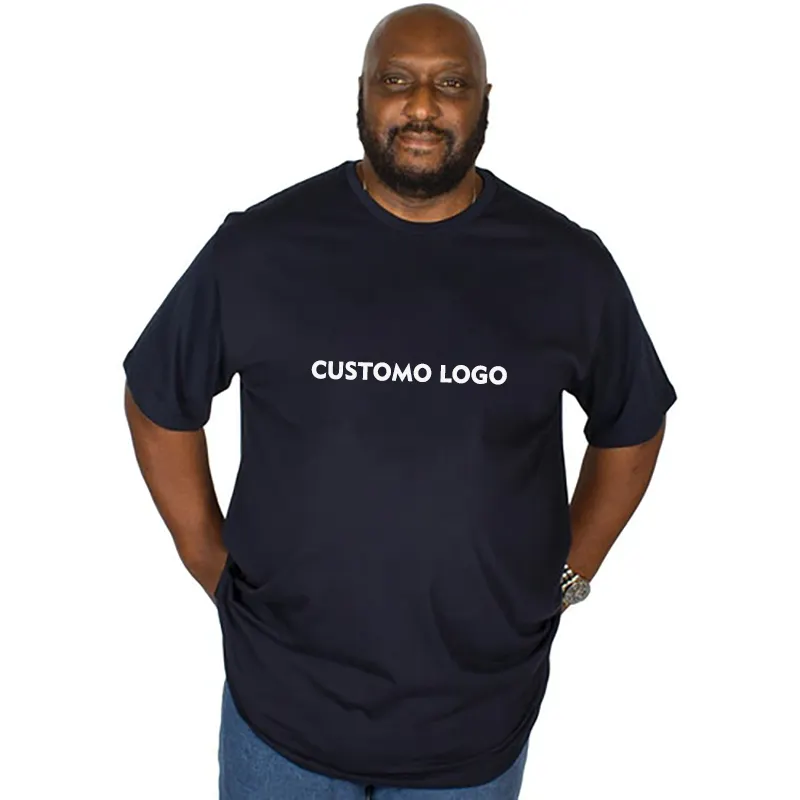 UYS2303 7XL Hot Sale Factory Direct Price Custom Big Men Latest Quantity HANSEN Print Summer Embroidered Cotton Tall T Shirts