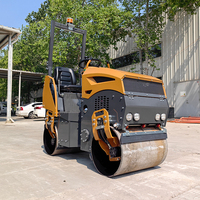 Mini-compacteur routier vibrant hydraulique à conducteur embarqué de 1 tonne à haute efficacité pour la construction routière