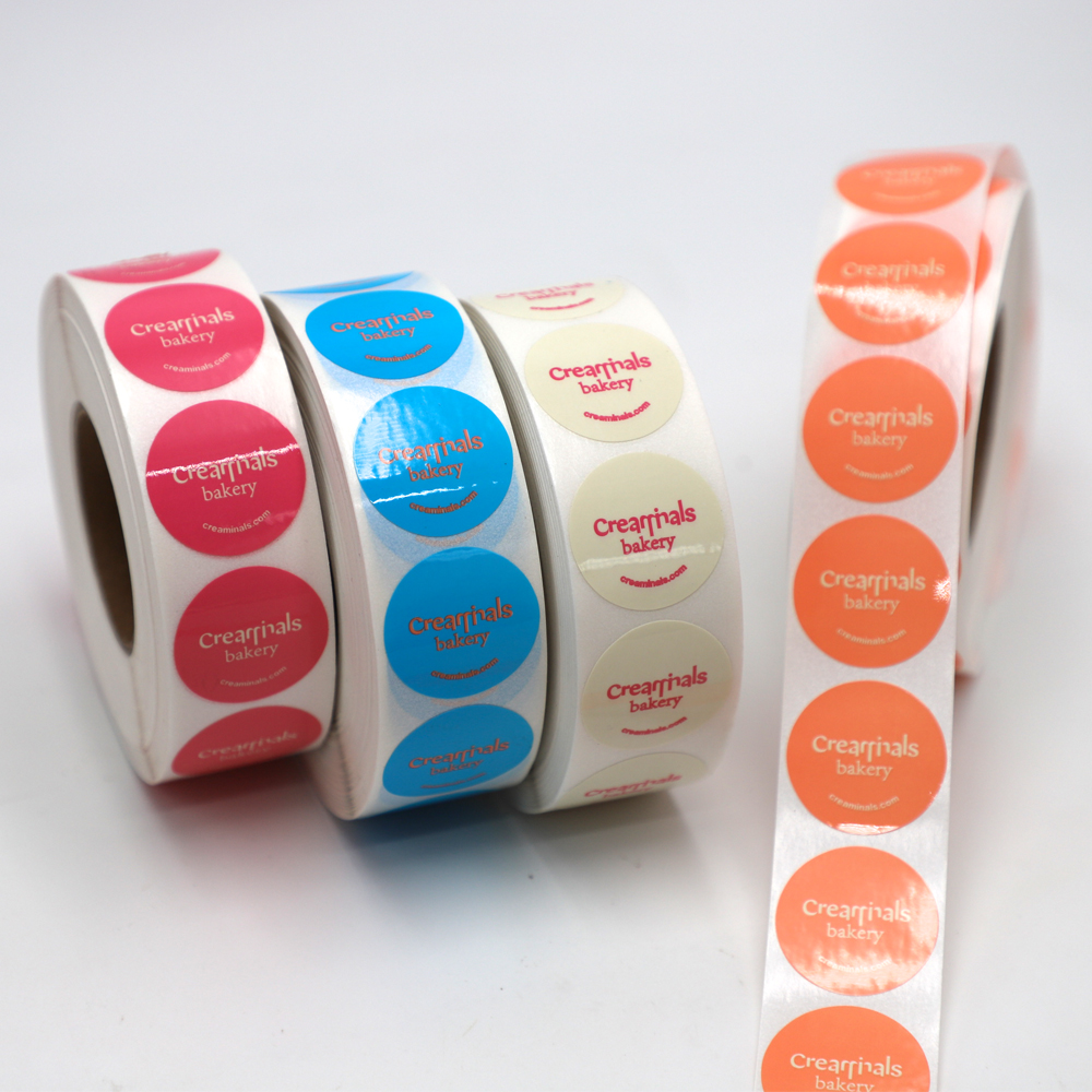 Custom Round Sticker Labels Self Adhesive Waterproof Color Laser Labels