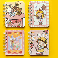 Nouveau carnet à spirales A7 mignon |   Carnet de croquis portable à spirale, motif dessin animé, pour étudiants et usage professionnel