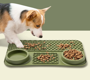 OEM ODM Wholesale Food Grade Eco-Friendly Silicone Square Dog Bowl Slow Feeder <b>Mat</b> for Dogs & <b>Cats</b> Premium Pet Lick <b>Mat</b> - Product Image 1