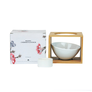 Cáscara de cítricos y salvia 15g marco de bambú cera aroma esencial al por mayor Quemador de aceite - Product Image 2