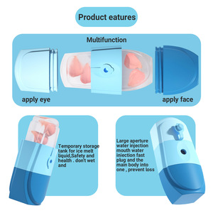 Rodillo <span class=keywords><strong>Facial</strong></span> de Silicona de Doble Extremo con 3 Secciones, Masajeador Portátil de Terapia Fría para Aliviar la Hinchazón de la Piel Después de Tratamientos de Belleza - Product Image 3