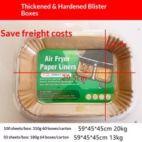 Vente Flash Ruizhifa – Doublure de cuisson carrée écologique, épaisse, antiadhésive, résistante à l'eau et à l'huile, réutilisable pour friteuse à air