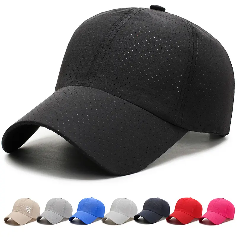 HJH343 nuovo uomo donna berretto da Baseball estivo cappelli ad asciugatura rapida LOGO personalizzato Mesh traspirante colore puro Snapback cappello berretti sportivi