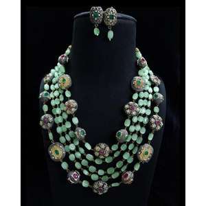 Nouveau Collier Mala Indien Multicolore de Haute Qualité en Perles de Verre Anciennes, Fait Main, Produit en Gros - Product Image 3