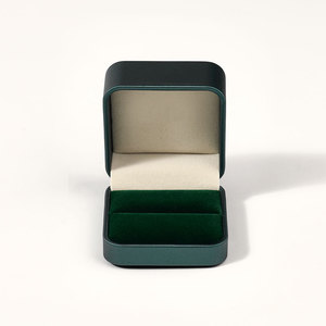 Caja de Anillos de Boda FANXI, Caja de Joyería de Terciopelo con Estampado Dorado, Empaque de Joyería de Lujo, Caja de Joyería Personalizada para Anillos de Diamantes - Product Image 3