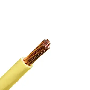 Cabo de cobre isolado thhn/thw/thw, núcleo de pvc, 6awg 8awg 10awg 12awg, cabo de fio de cobre