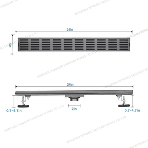 Ss304 thép không gỉ tuyến tính vòi hoa sen Xả sàn hiện đại chất thải grates cho phòng tắm khách sạn vuông gạch chèn tuyến tính thoát nước sàn - Product Image 2