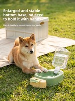 Bouteille d'eau portable en forme de carotte de 450 ml pour animaux de compagnie avec distributeur de sacs à excréments pour chien et chat, pour l'hydratation et le nettoyage en extérieur