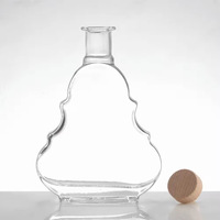 Bouteilles en verre vides personnalisées transparentes pour la validation des emballages de nouveaux produits (bourbon, vodka, spiritueux)