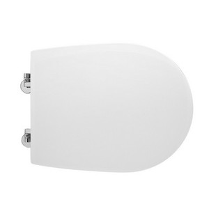 Asiento de inodoro para Simas Vignoni Vase Shape 6, bisagras de expansión en forma de C, color blanco, 50,5 cm de longitud - Product Image 1